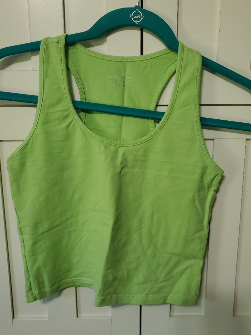 Tank Top Bundle/ Green is Size Large/ White Ribbed Tank is Size Medium